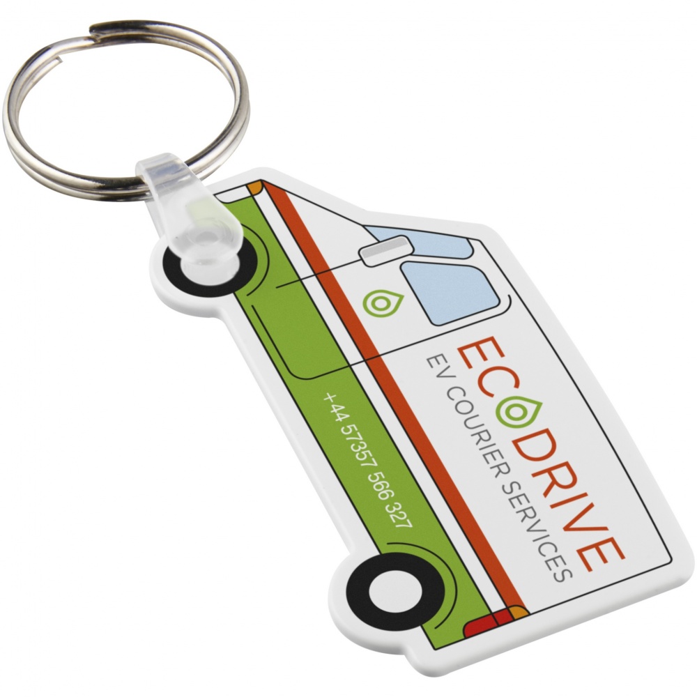 Logotrade corporate gift picture of: Tait van-shaped recycled keychain